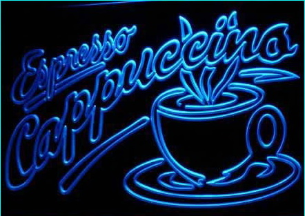 OPEN Espresso Cappuccino Coffee Cafe Light Signs